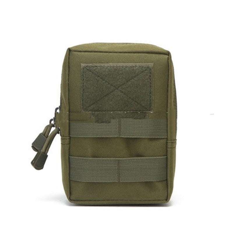 Adjustable Training Dog Harness set includes an olive green rectangular fabric pouch with woven straps, hook-and-loop panel and zipper pulls